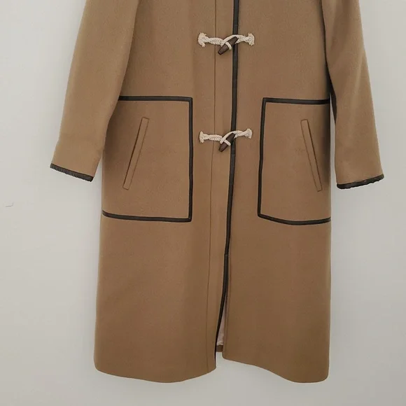 nwt J. Crew Collection Long Toggle Coat in Camel Italian Fall Blanket Wool - Picture 4 of 12